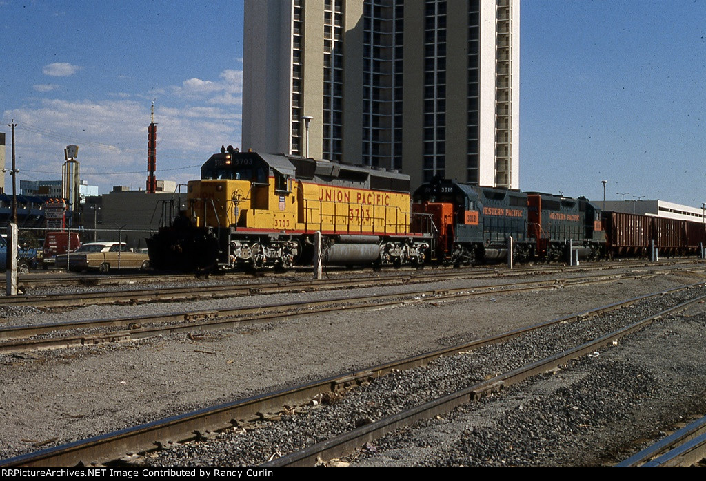 UP 3703 with WP in Las Vegas